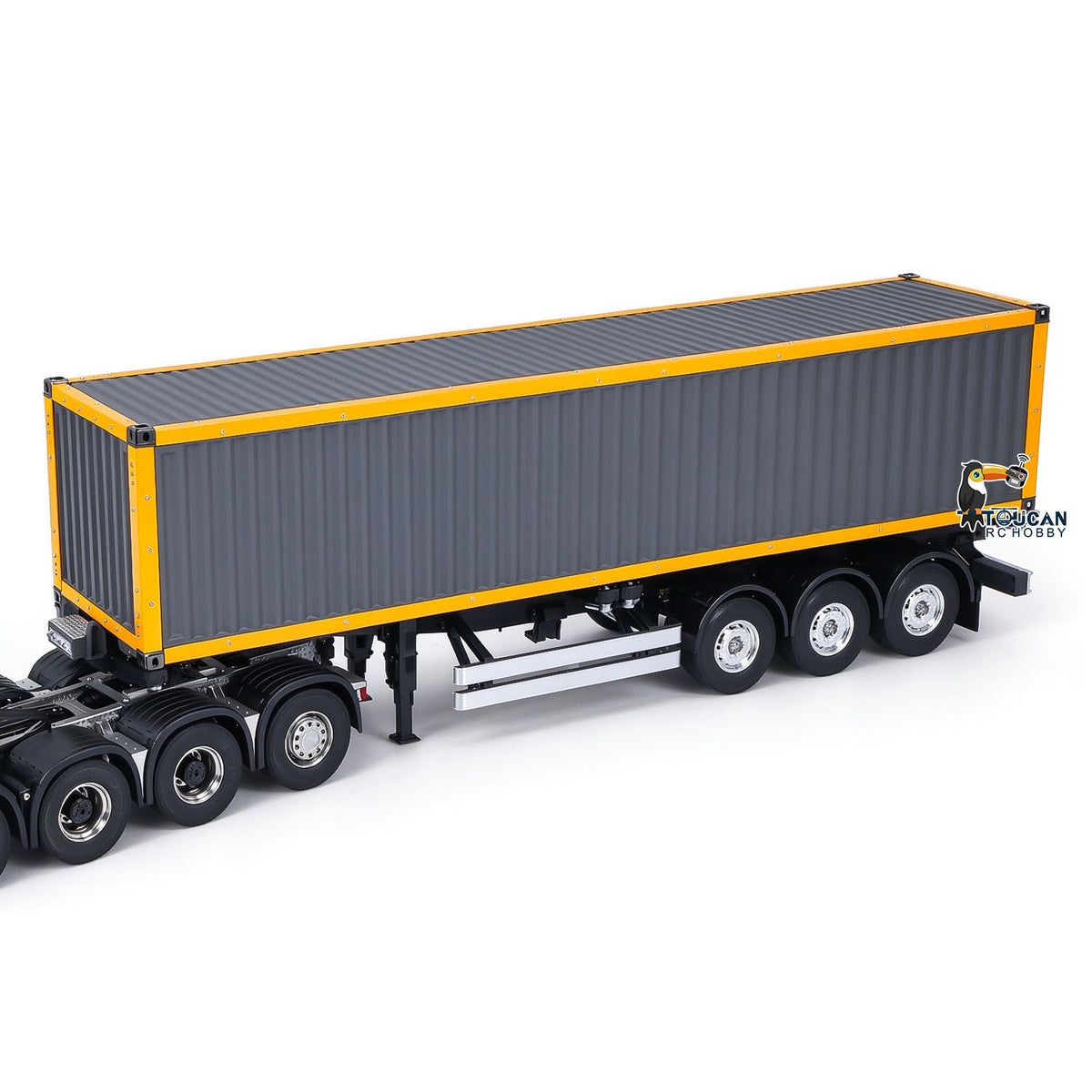 Toucanrc DIY lackierter, zusammengebauter 40-Fuß-Chassis-Container, 1/14, ferngesteuerter, nicht zusammengebauter Sattelschlepper, Simulationsmodell