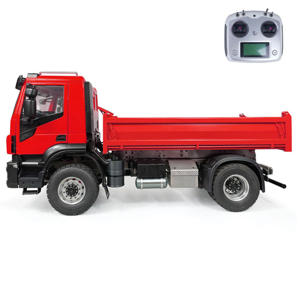 1/14 4*2 Metal RC Hydraulic Dump Truck 2-speed Remote Control Tipper Car Electric Model Vehicle DIY PNP Sound Light System