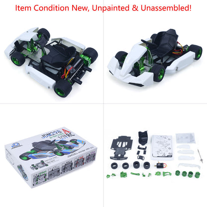 KIT JDM 298A 1/10 4x2 RC Go-Kart Unlimited DIY Model Vehicle Remote Control Electric Racing Car Motor No Battery for Adult