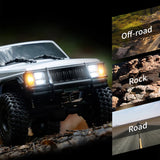 1/18 Four Wheel Drive Remote Control Rock Crawler 8562 RC Multi-Terrain Off Road Car 3Speed Motor ESC Servo Light System Battery