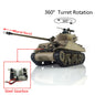 Henglong 1/16 TK7.0 Plastic USA M4A3 Sherman 3898 RTR RC Tank 360 Degrees Turret BB IR Barrel Recoil Smoke Metal Barrel Steel Gearbox