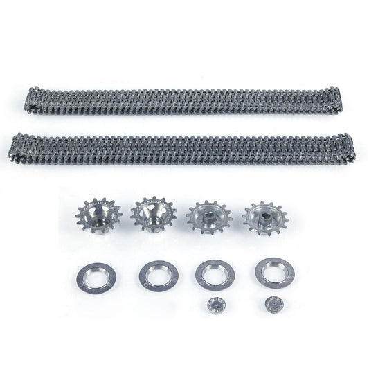 CS 1/16 Metal Tracks With Drive Wheels for Heng Long 3958 IDF Merkava MK IV RC Tank Vehicle Model DIY Upgraded Accessory