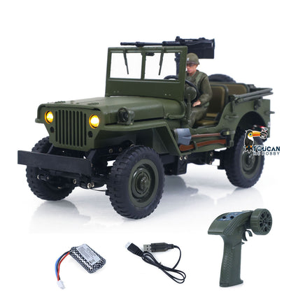 1/16 Remote Control Off Road Vehicle 4*4 Electric RC Military Truck Model Metal Car Shell Drive Shafts Chassis Rail Gears RTR