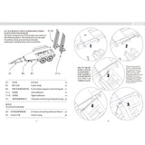 JX Model 1/14 ET2 2Axles Trailer For E20 Remote Control Excavator Support Legs Stainless Steel Tailboard Almost Assembled