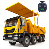 1/14 Metall Hydraulische Flip-over-Abdeckung RC Kipper 8x4 Fernbedienung Dump Auto Motor ESC Servo I6S Radio