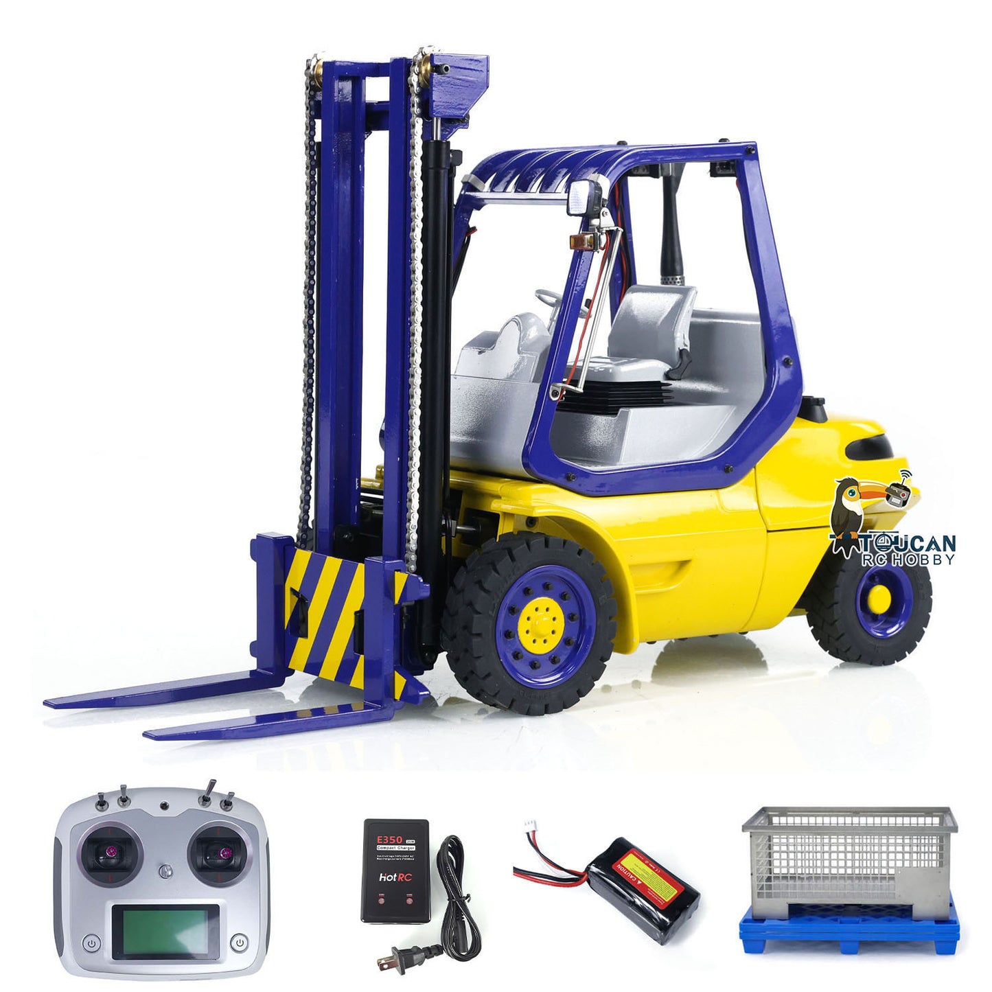 1/14 Skala RC Hydraulische Gabelstapler Metall Rädern Transfer Fahrzeug RTR Folk Lift Truck Licht Sound
