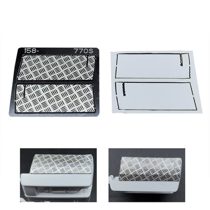 Stainless Steel Tail Light Anti Slip Plate for 1/14 DIY Remotr Control Tractor Truck 770S 56379/56375 Model Decoration Part