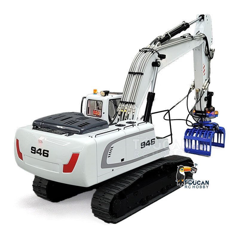 MTM-BA-946 1/14 Metal Hydraulic RC Crawler Excavator Standard 2-Section Boom w/Hydraulic Grab & 3 Attachments PNP No Battery