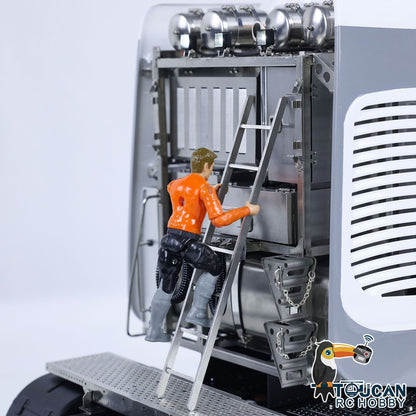 TOUCAN Lackiertes 8x8 Schwermetall-Chassis RC-Sattelzugmaschine 1/14 Funkgesteuerte Autos Raucheinheit Sound für Tamiya 1851 3363