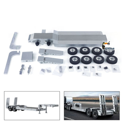 TOUCAN RC HOBBY UNABLE TO Germany, Austria, Switzerland 1/14 DoubleE Metal 2 Axels Low Trailer Flatbed E012 001 for Remote Control Tractor Truck E113 RC Lorry Car Model Upgrade Parts