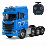 1/14 8x8 Remote Control Tractor Truck 2Speed Transmission RC Lorry Engineering Vehicle Metal Chassis Light Sound System