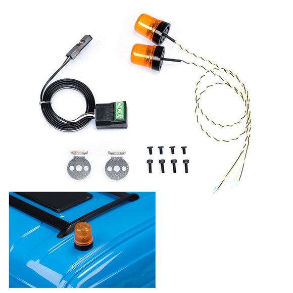 1 Paar 5 V LED 360 rotierende Licht Kunststoff Warnlampe für 1/14 DIY TAMIYA RC Traktor Lkw Modell Bagger Dumper Bulldozer Dump