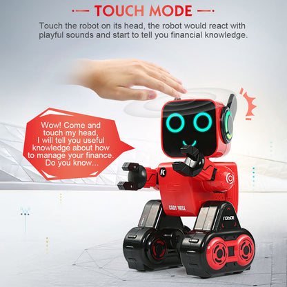 TOUCAN RC HOBBY JJRC R4 Smart Robot Toy with Remote Control Programmable Actions Singing Dancing LED Lights Touch Interaction Coin Saving