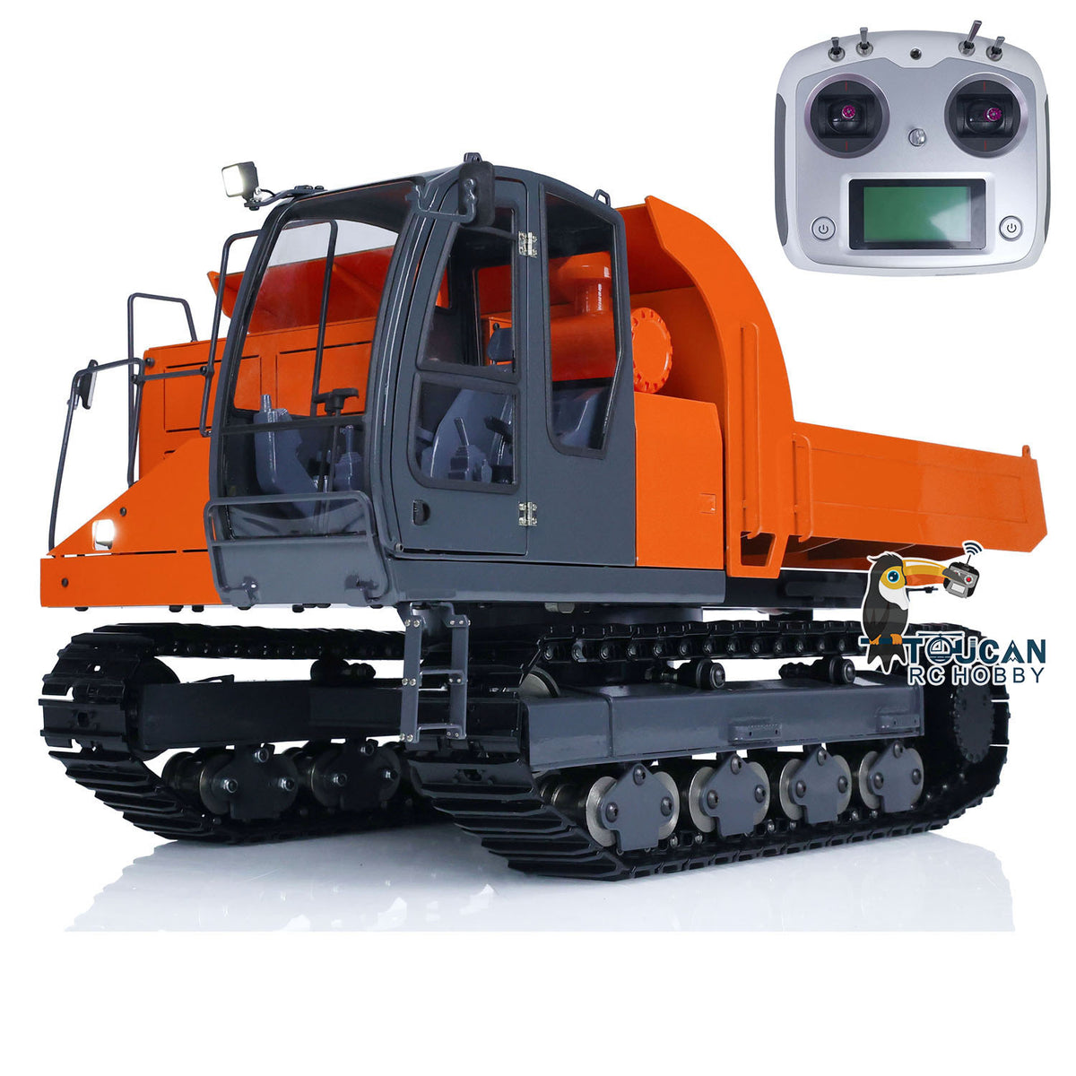 TOUCAN RC HOBBY JXMODEL 1/12 Hydraulic RC Tracked Truck EG110R Remote Control Dumper Car Hobby Models FlySky I6S Servo Motor ESC
