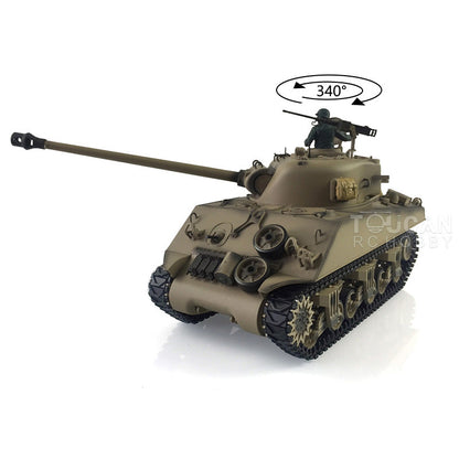 Henglong 2.4G 1/16 TK7.0 Plastic USA M4A3 Sherman 3898 RTR RC Tank Model with Infrared Combat BB Smoke Light Sound System Metal Barrel