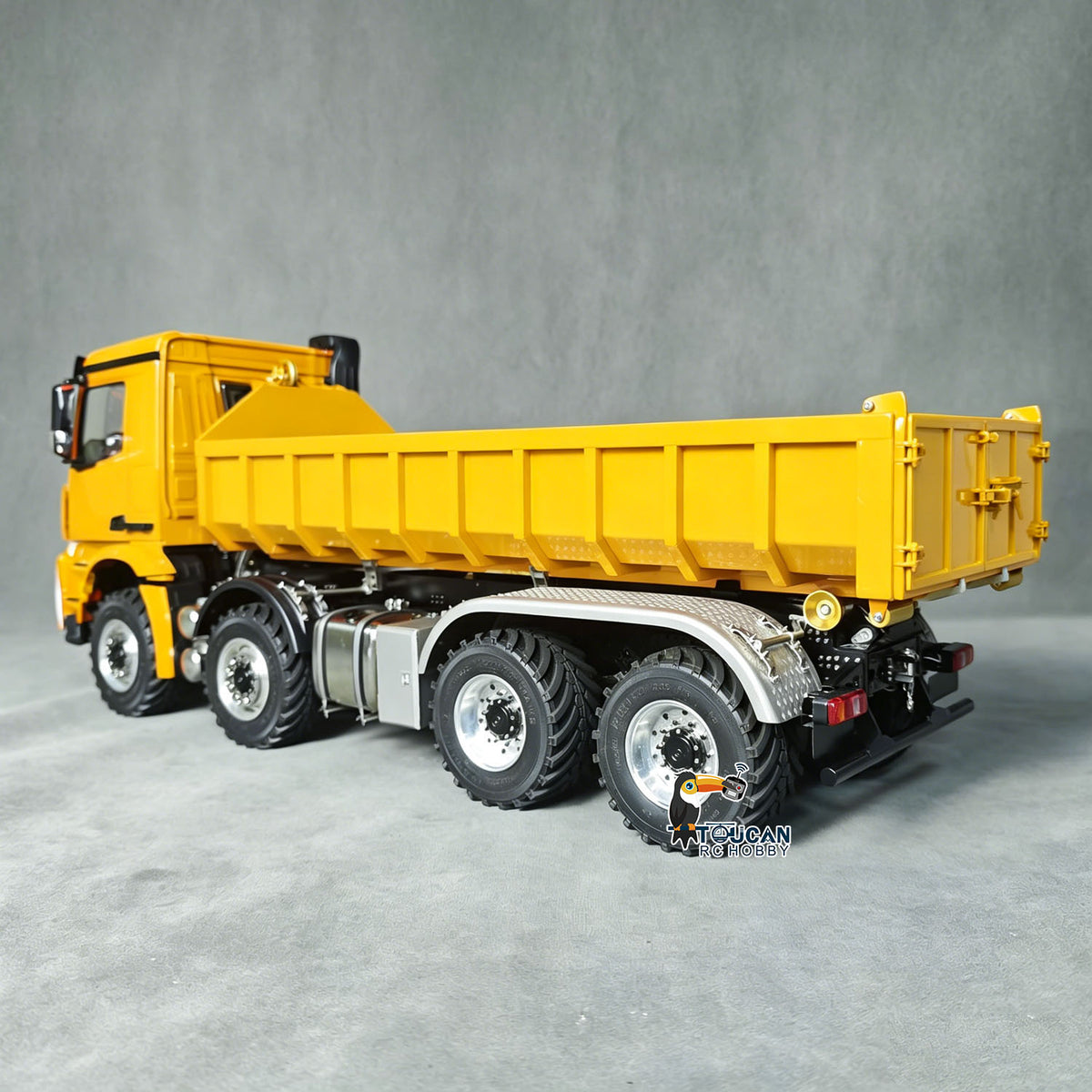 TOUCAN RC HOBBY 1/14 Radio Control Hydraulic Roll On Off Dumper 3CH Valves 8X8 Off Road Version RC Full Tipper 3Speed Transmission Light Sound