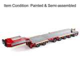 1/14 2+5 Axles RC Metal Heavy Trailer Lowboy Trailer For TAMIYA LESU RC Tractor Truck Radio Controlled Lorry Excavator Loader