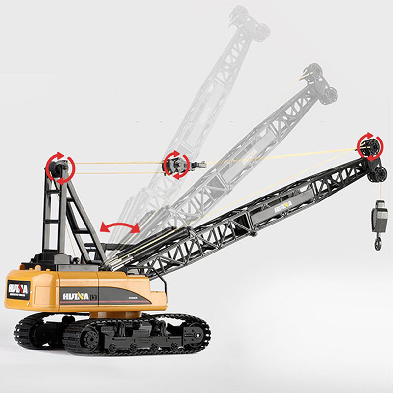 HUINA 1/14  572 15CH RC Construction Crane Truck Tower Remote Control Excavator Model Car Toy