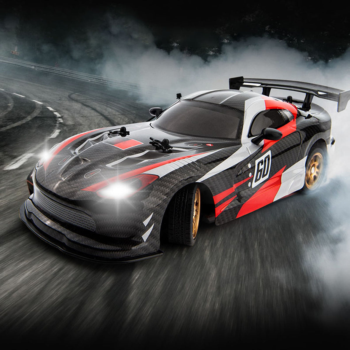 TOUCAN RC HOBBY 1/16 2.4G RC Drift Car Q116 Wireless Control 4*4 Plastic Racing Vehicle Drifter with 370 Brushed Motor LED Lights Ready to Go
