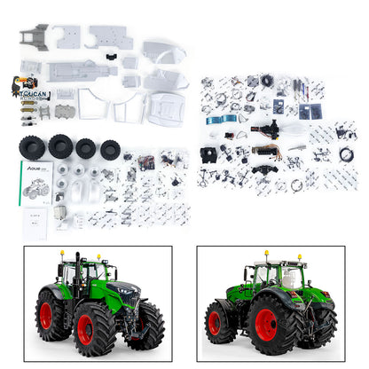 In Stock TOUCAN RC HOBBY LESU Metal 1/14 RC Tractor Truck AOUE 1050 4x4 Hydraulic Farm vehicle K500 Seedbed Pre-sowing Soil Preparation Planter Plough Light Sound