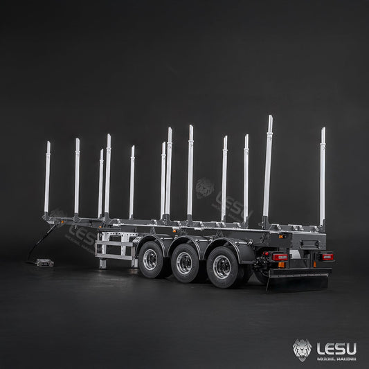 TOUCAN RC HOBBY LESU A0053 1/14 Metal RC Log Semi Trailer with Electric Support Legs Magnetic Power Connector for Tractor Truck Weekend Outdoor Fun