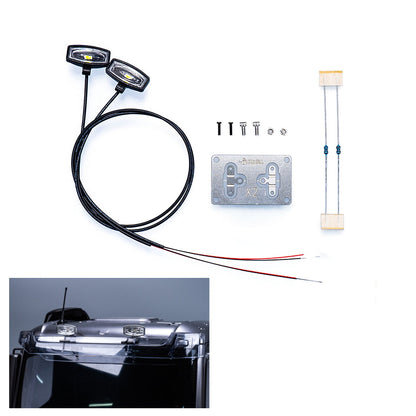 1 Paar Kunststoff-LED-Scheinwerfer 2,2 V-3 V Stirnlampe für DIY TAMIYA 1/14 RC Traktor-LKW-Modell Crawler Offroad-Auto-Dumper Teile Spielzeug