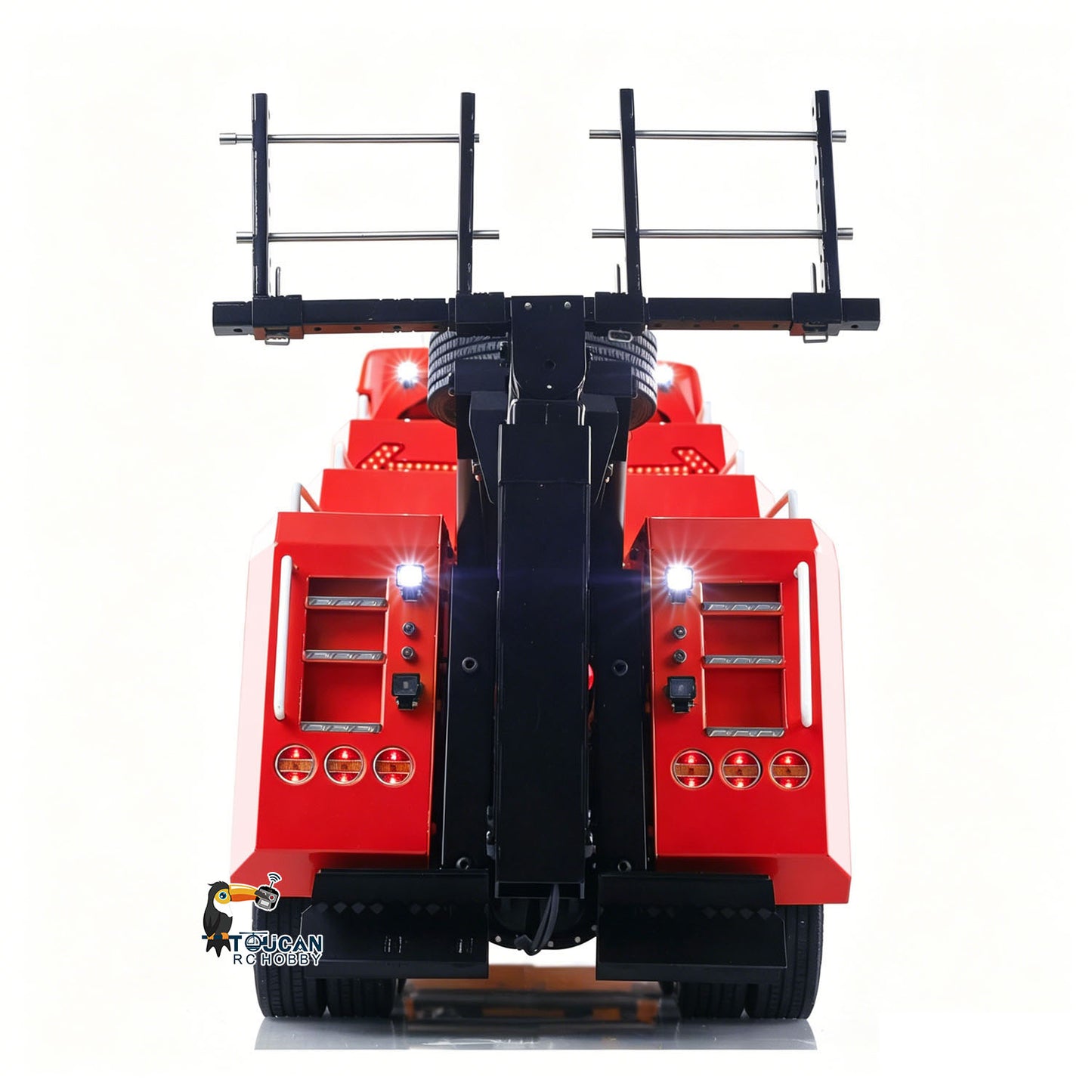TOUCAN 8X4 Metal 1/14 RC Road Rescue Truck FH16 RTR 2Speed Gearbox Flysky PL18EV Lite Radio Battery Smoke Light Sound System