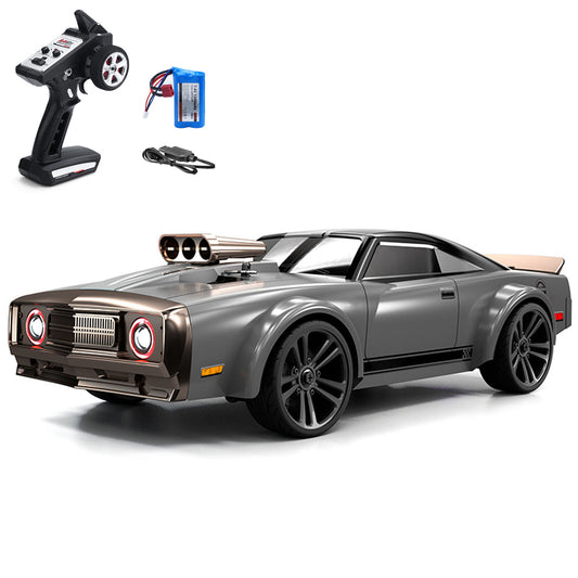 RC Drift Car Q142 1/16 2,4G Fernbedienung 4WD High Speed Muscle Car 35km/h RTR Fahrzeug Bürstenmotor LED Angel Eyes Batterie