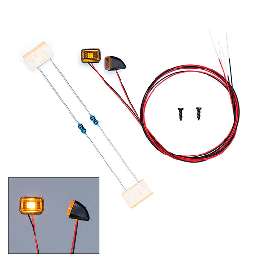 Plastic Roof Side Marker Warning Lamp Clearance Lamp for 1/14 DIY Radio Control Tractor Truck VO FH16 RC Lorry Dumper Model Car