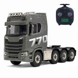 1/14 8x8 Remote Control Tractor Truck 2Speed Transmission RC Lorry Engineering Vehicle Metal Chassis Light Sound System