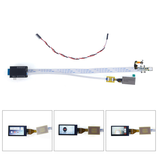 TOUCAN RC HOBBY Reverse Camera LCD Display for DIY Scale RC Tractor Truck Hydraulic Dumper Crawler Car Radio Controlled Off Road Vehicles Model