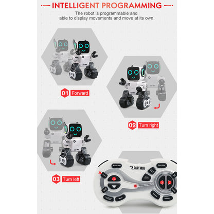 TOUCAN RC HOBBY JJRC R4 Smart Robot Toy with Remote Control Programmable Actions Singing Dancing LED Lights Touch Interaction Coin Saving
