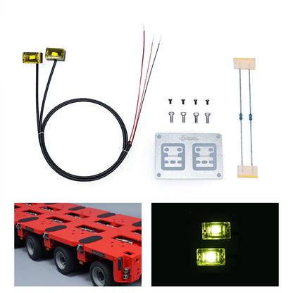 TOUCAN RC HOBBY 2.2V-3V LED Warning Light Plastic Marker Lamp for DIY 1/14 RC Tractor Truck Model Trailer Dumper Road Rescue Vehicle Car