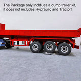 1/14 Metal 3Axles Remote Control Low Bed Dump Trailer Electric Legs WITHOUT Hydraulic System for Tamiya LESU RC Tractor Truck