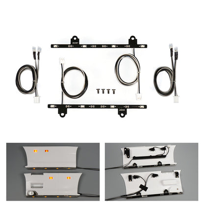 Kunststoff-Seitenschwellerleuchte, 3–7 V, LED-Warnleuchte für 1/14 DIY Tamiya Fernbedienung Traktor-LKW-Modell 770S 6x4 56368 Autoteile