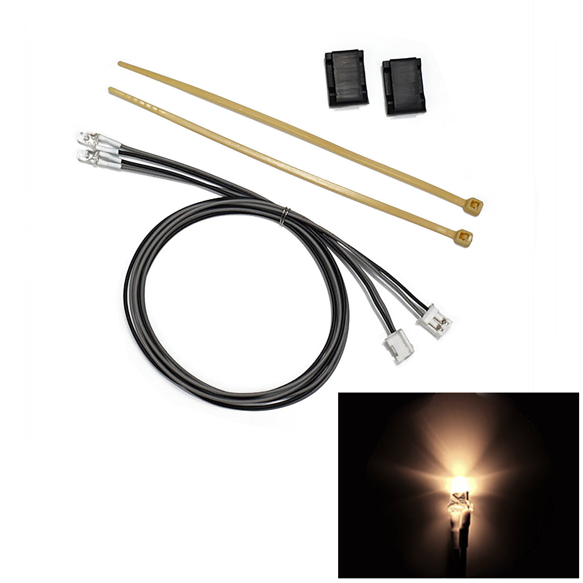 3mm Kunststoff LED-Licht Warnlampe Perle 2,3 V-3 V für DIY TAMIYA 1/14 RC Traktor LKW Lader Crawler Off Road Auto Modell Spielzeug Teil