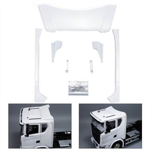 TOUCAN RC HOBBY Plastic Cab Roof Spoiler Narrow Side Wing Low Roof for 1/14 DIY Remote Control Tractor Truck 770S 56368 56371 RC Car Model Accessories