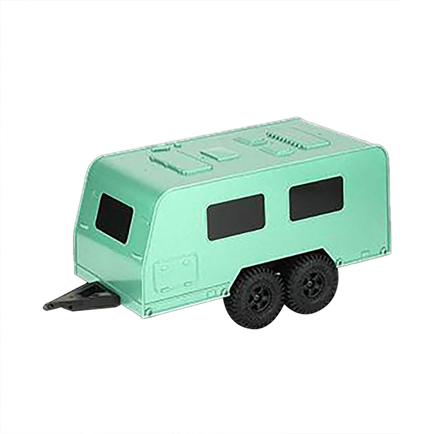 Kunststoffanhänger im Maßstab 1/18, vierrädriger Wohnwagenanhänger für JJRC C8818, ferngesteuertes Rock Crawler-Auto, Pickup-Truck, DIY-Ornamente
