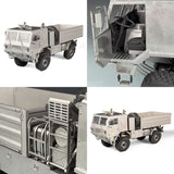 T815 3Speed 1/14 RC Off Road Military Truck Metal Body Remote Control 4X4 Transport Vehicle Flysky ST8 Radio Differential Locks