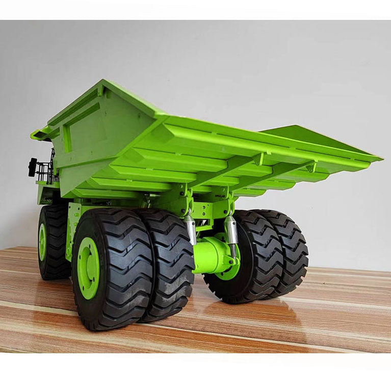 1/20 Maßstab 793D Grün Metall RC Hydraulisches Bergbauauto Fernbedienung Dumper Kipper LKW Modelle W/Radio Licht Motor ESC