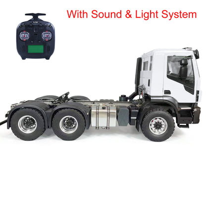 1/14 6x6 RC Sattelzugmaschine 2-Gang-Getriebe Funkfernsteuerung Auto Sounds Lichter