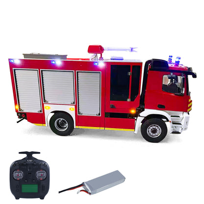 1/14 4X4 RC Truck Remote Control Fire Fighting Truck Water Spray Metal Axles 2Speed Gearbox Flysky ST8 Radio  Model for Adults