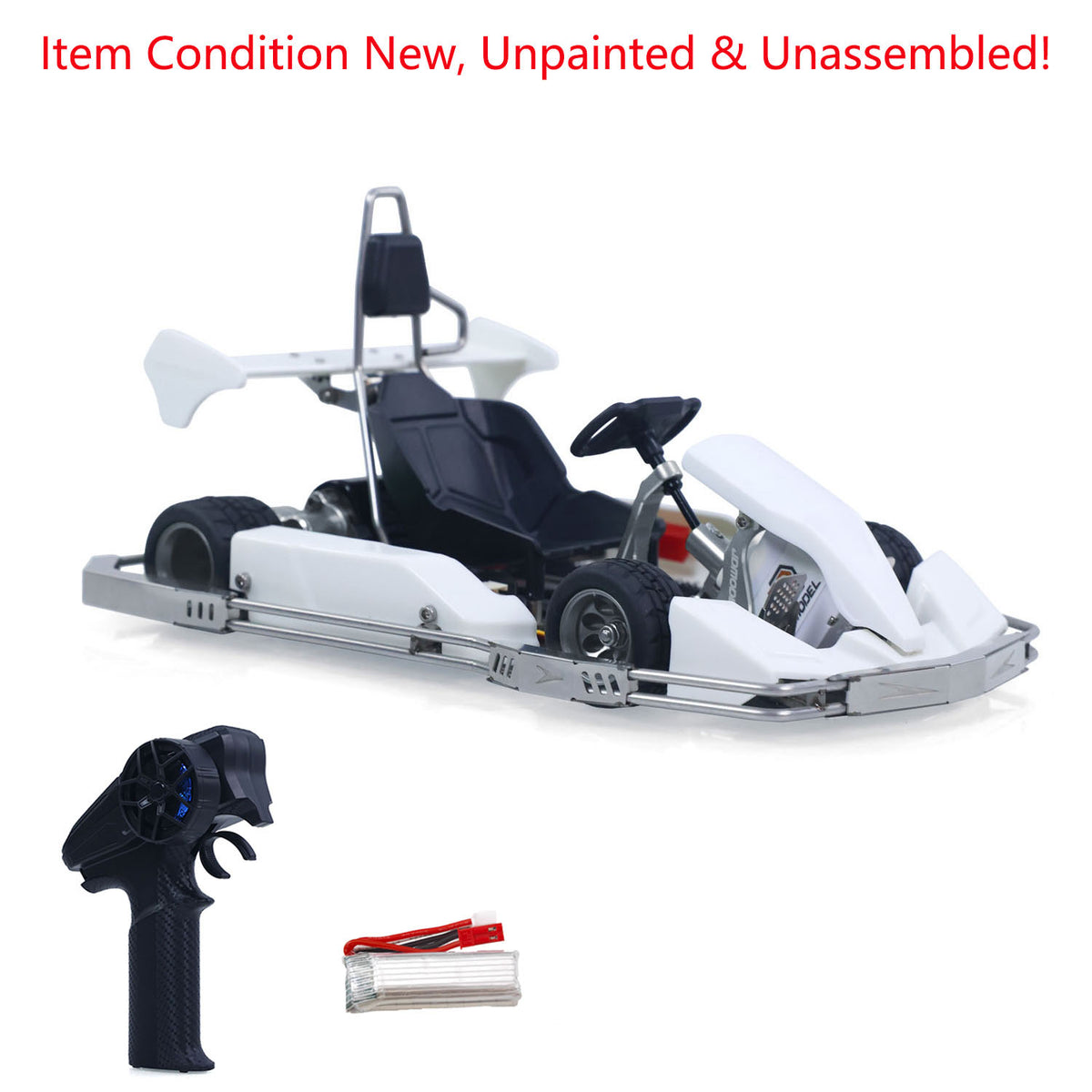 JD Model Plastic 1/10 Remote Control Racing Car 298A KIT 4*2 RC Go Kart Model Servo Radio Gifts for Adults No Light Sound System