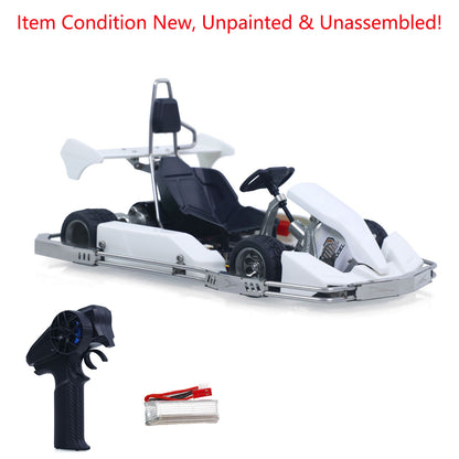 JD Model Plastic 1/10 Remote Control Racing Car 298A KIT 4*2 RC Go Kart Model Servo Radio Gifts for Adults No Light Sound System