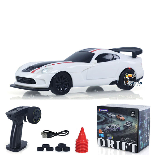 TOUCAN RC HOBBY 1:43 Remote Control Drift Car LED Effects RC Racing Vehicles AWD Battery Charger Mini Model Toy for Enthusiasts and New Players