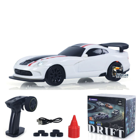 1:43 Remote Control Drift Car LED Effects RC Racing Vehicles AWD Battery Charger Mini Model Toy for Enthusiasts and New Players