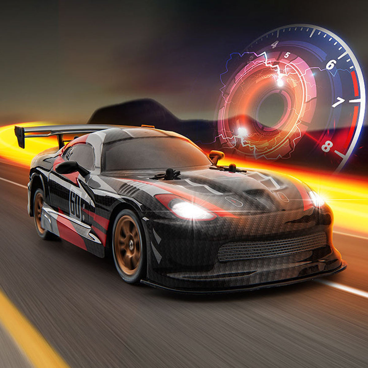 TOUCAN RC HOBBY 1/16 2.4G RC Drift Car Q116 Wireless Control 4*4 Plastic Racing Vehicle Drifter with 370 Brushed Motor LED Lights Ready to Go