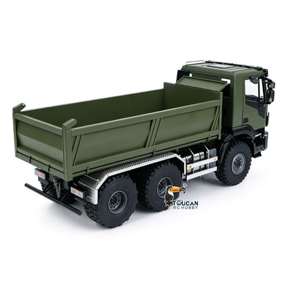 TOUCAN RC HOBBY MD 1/14 6*6 Metal Radio Control Hydraulic Dump Truck 2-Speed Gearbox RC Tipper Model Differential Locks Radio Light Sound System