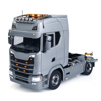 TOUCAN RC HOBBY Metal Chassis Fifth Wheel 4X4 1/14 3Speed Radio Control Tractor Truck 770S Axle Locks Brushed ESC Motor Light System No Battery