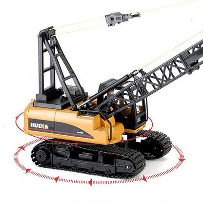 HUINA 1/14  572 15CH RC Construction Crane Truck Tower Remote Control Excavator Model Car Toy